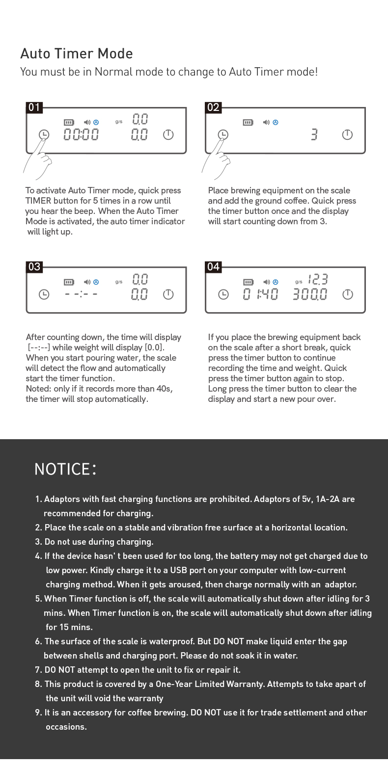 TIMEMORE Black Mirror Basic 3 咖啡电子秤补充图片。