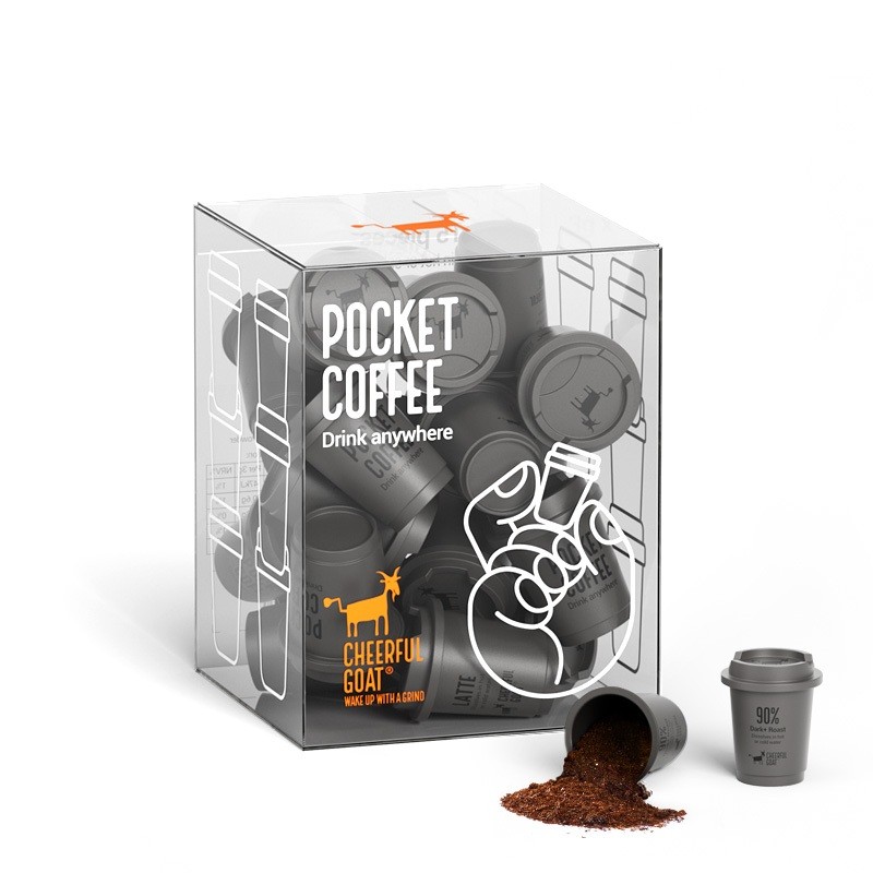 Cheerful Goat freeze-dried coffee hero image.