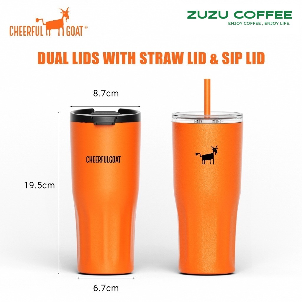 Additional Cheerful Goat 600ml thermal cup image.